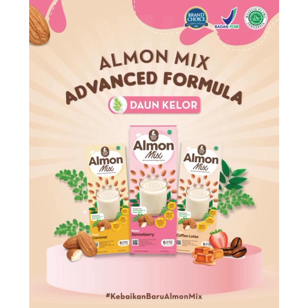 (BEST SELLER!!) MAMA BEAR ALMOND MIX/ MINUMAN ALMOND / mamabear / asi / almond asi booster / almond milk / mom uung / momuung / teh pelancar asi