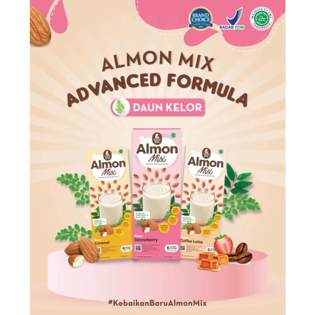 (BEST SELLER!!) MAMA BEAR ALMOND MIX/ MINUMAN ALMOND / mamabear / asi / almond asi booster / almond milk / mom uung / momuung / teh pelancar asi