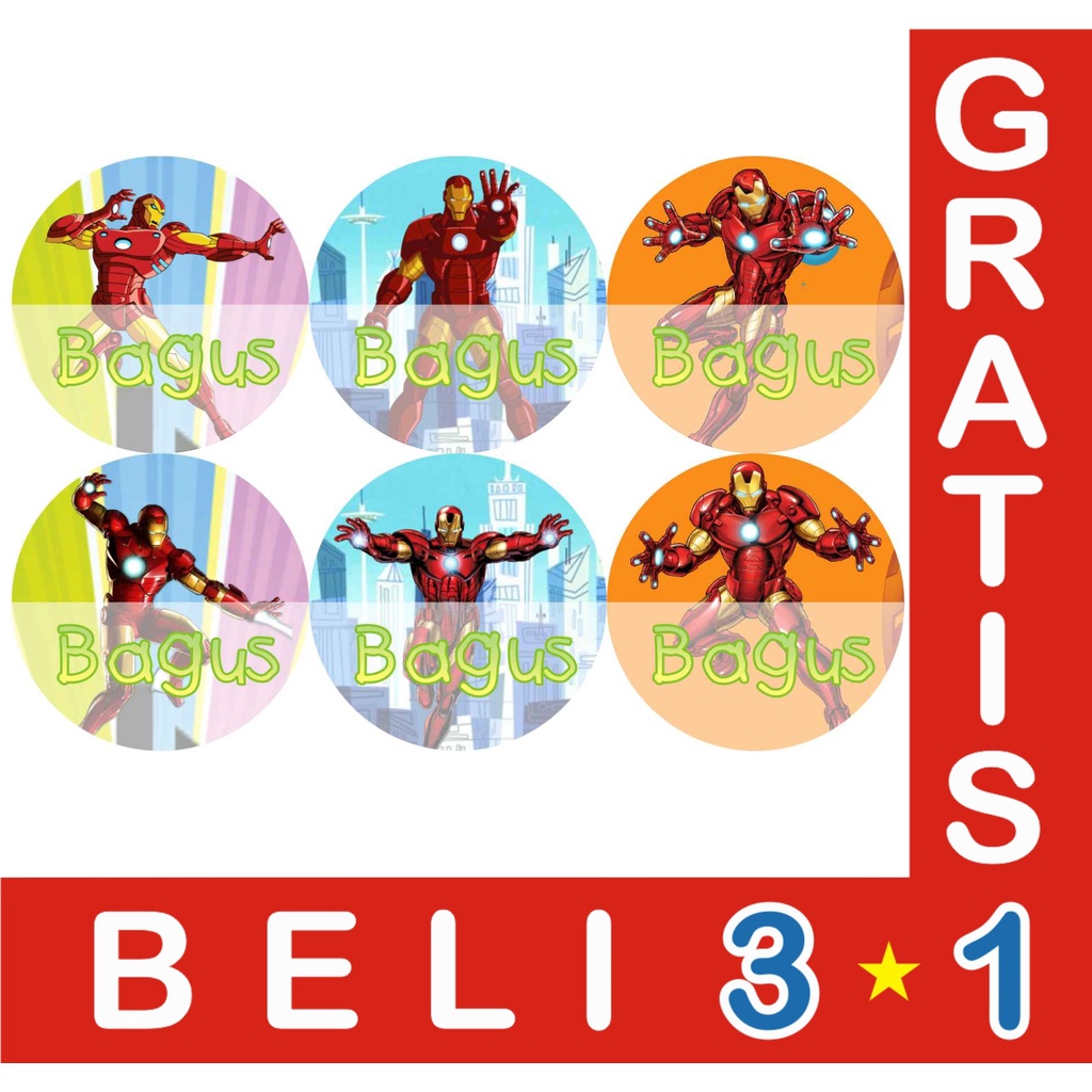 

STIKER LABEL NAMA WATERPROOF CIRCLE IRON MAN 2