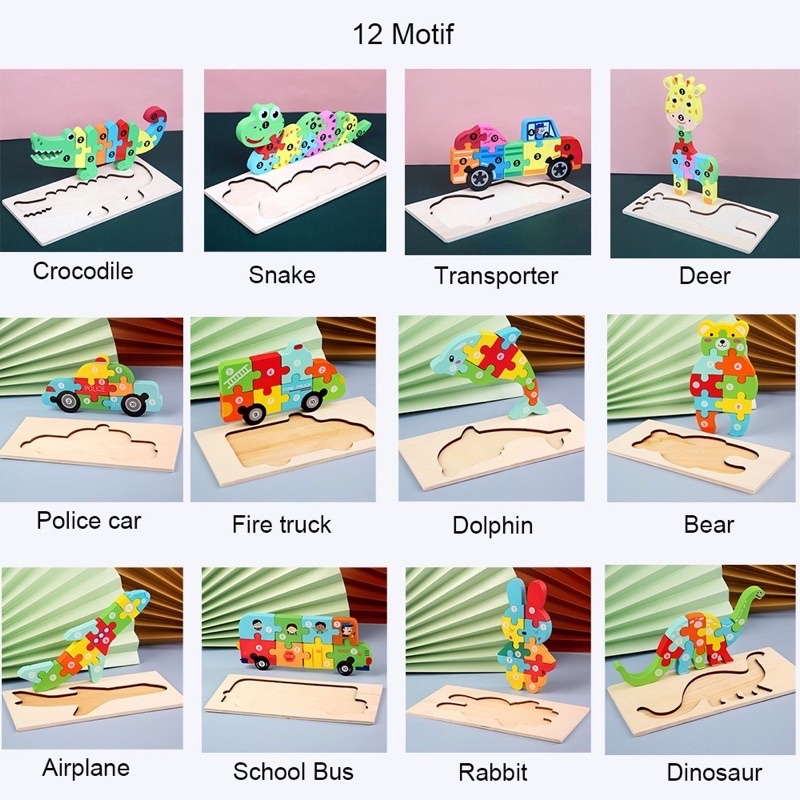 PUZZLE ANAK MAINAN KAYU PREMIUM