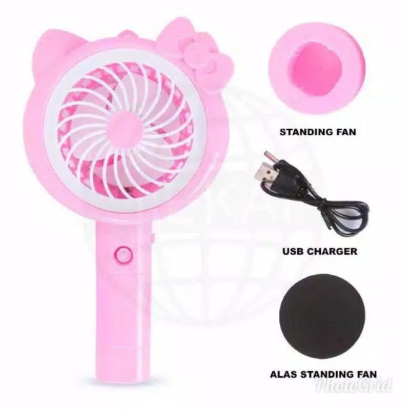 KIPAS GAGANG KARAKTER LAMPU LED/MINI FAN KARAKTER LED
