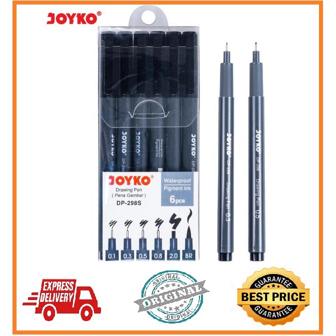

PENA GAMBAR JOYKO DP-298S / DRAWING PEN JOYKO DP-298S 1 SET 6