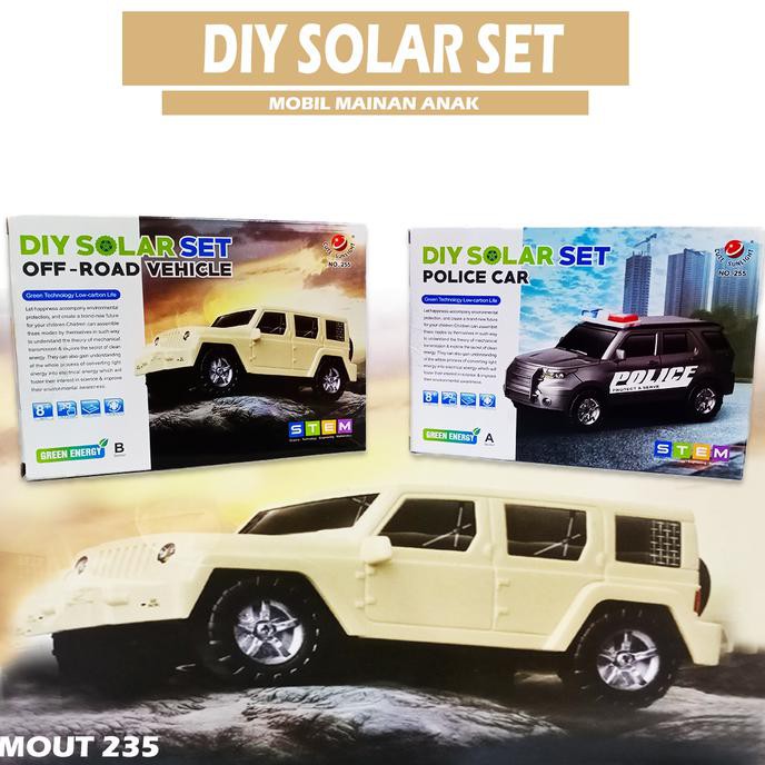 Mainan Edukasi DIY CAR SOLAR Sinar Matahari Puzzle Rakit Solar Car Solar Fighter