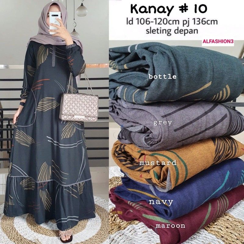 Kanay Maxy 10 - Gamis Denim Diana Busui LD105 / kayana maxy / R.18 - 222-6229