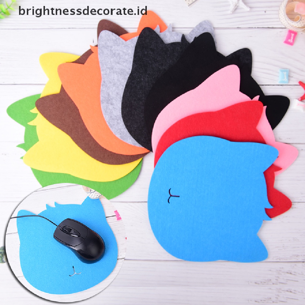 [birth] cat shape dust-proof mouse pad mat felts mousepad for computer laptop pc [ID]