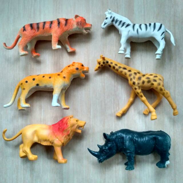 Mainan Binatang Karet Besar Mengenal Binatang Wild Animal Satuan
