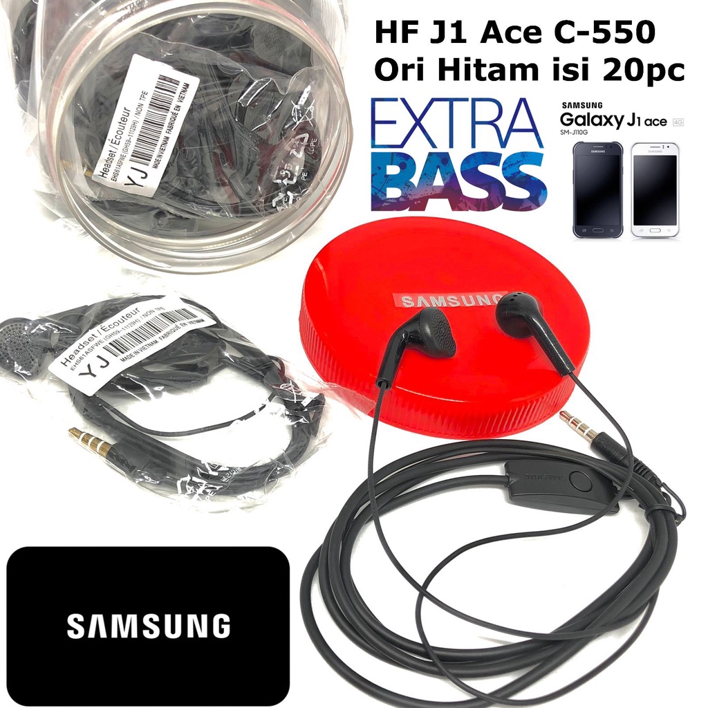 20pcs 1toples EARPHONE SAMSUNG ORIGINAL 100% VIETNAM SAMSUNG GALAXY J1ACE HEADSET HF J110 J1 ACE ORI