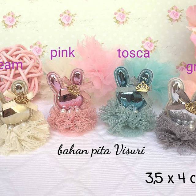 Aplikasi Bunny Tulle Glossy 3,5 x 4 cm