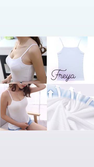 FREYA | Tanktop wanita katun / Tanktop wanita / Tanktop katun / Atasan wanita Art Tali Kecil