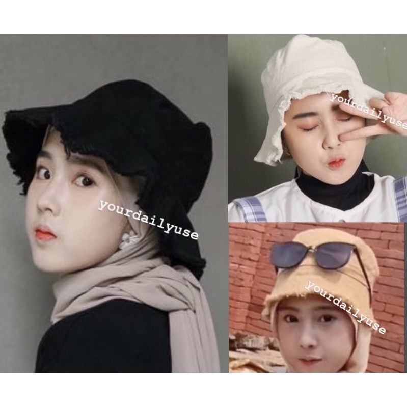 ( COD ) Topi BUCKET KOREA RAWIS CEWEK TERBARU 2021 - KPOP STYLE