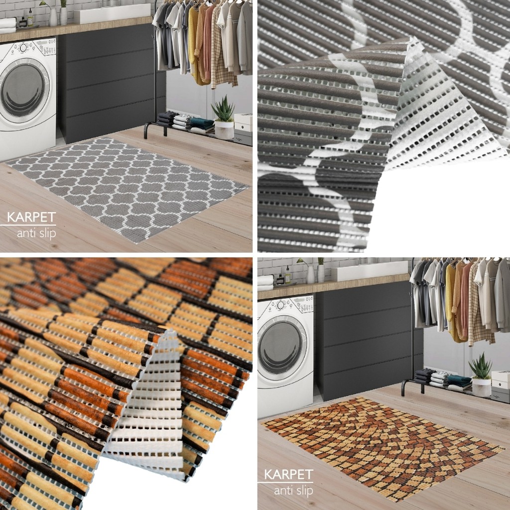 Tikar Busa PVC Kamar Mandi, Anti Slip, Keset Pintu, Tikar dapur bersih Jual Permeter-1