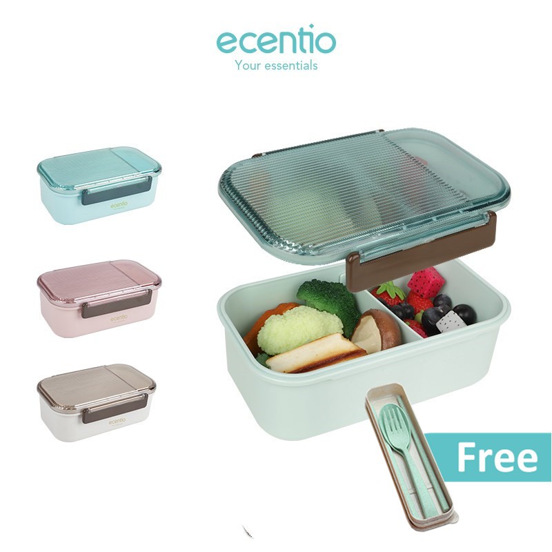 

Ecentio 1050ml Japane Lunch Box 2 grids Leakproof Lunch Box portable Bulkhead otak Bekal Makan Siang