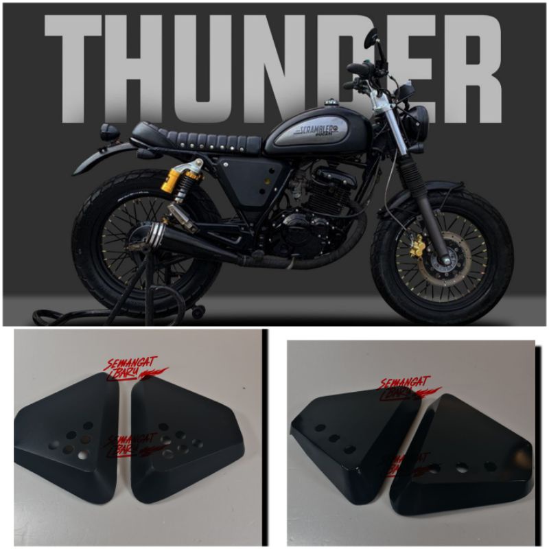 COVER AKI JAPSTYLE THUNDER 125 BAHAN CUSTOM PAKAI JOK RATA