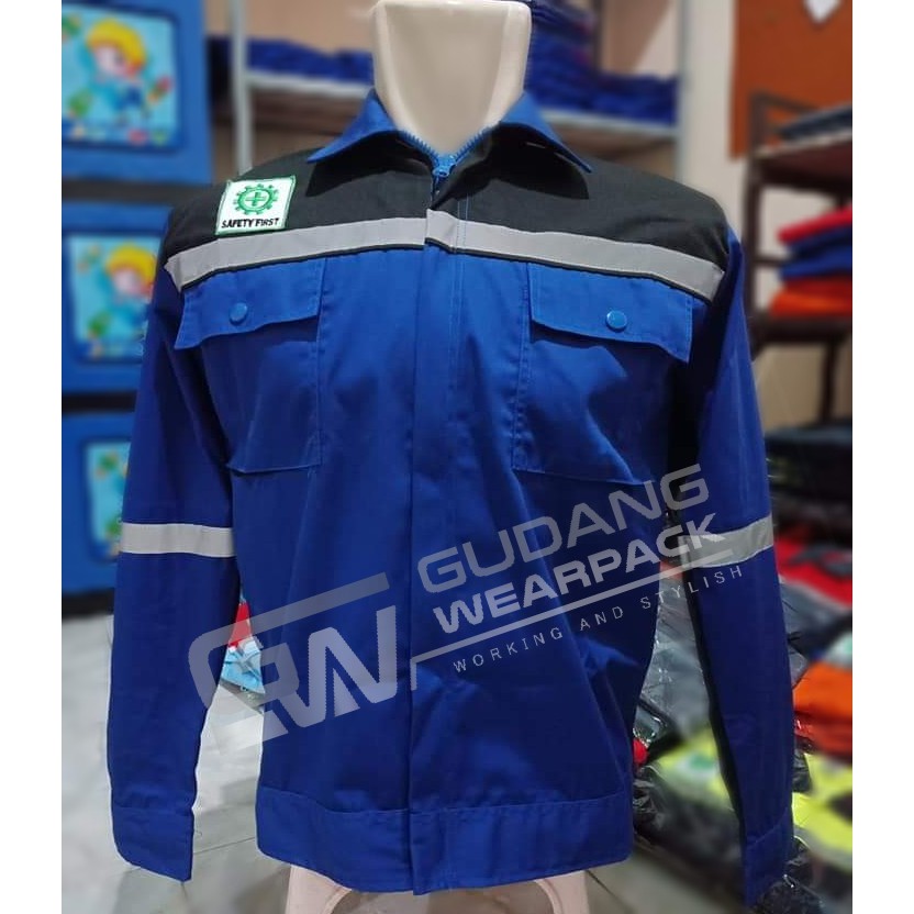 WEARPACK ATASAN Gudang Wearpack - Baju Kerja Seragam Proyek Warna BENHUR - HITAM