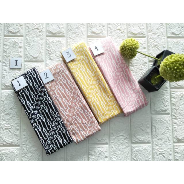 Kain batik cap garutan satu warna pastel, warna hitam, moca kuning, pink