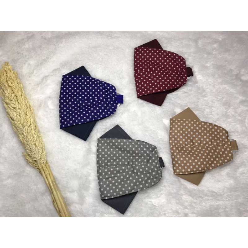 [GLOSIR] Masker Hijab katun LOKAL Polka