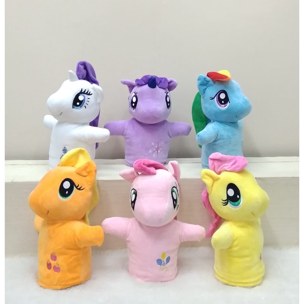 Boneka Handpuppet Tangan Little pony 25cm/boneka tangan kuda pony/handpuppet/Boneka Kuda Pony