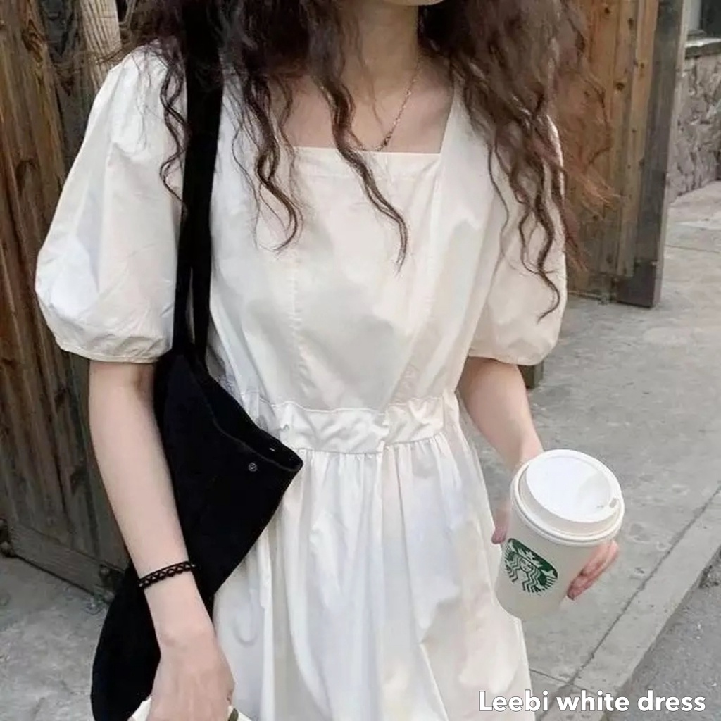 Leebi white dress -Thejanclothes