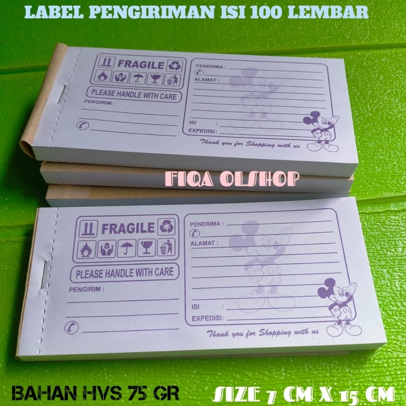 

LABEL PENGIRIMAN ISI 100 LEMBAR MOTIF MICKEY MOUSE