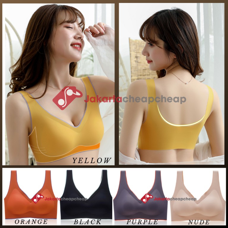 JC093 Seamless Bra Cewek Pakaian Dalam Wanita Tanpa Kawat Anti Nyeplak