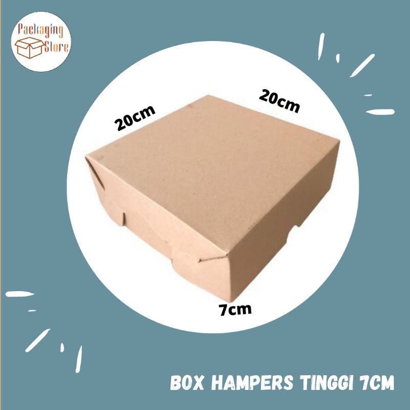 

[Min 3pcs] BOX HAMPERS 20X20X7 / BOX DIE CUT 20X20X7 / kardus 20cmx20cmx7cm