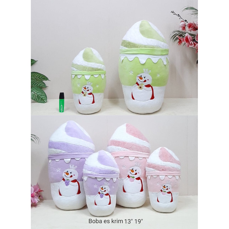 Boneka Boba Es Krim Size 38cm/boneka bubble tea/Boneka Ice Cream/Boneka Es Krim