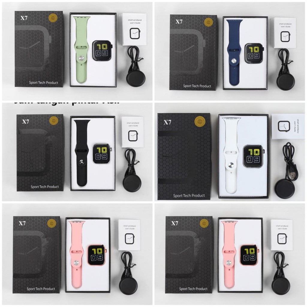 Jam Tangan Smartwatch Pria &amp; Wanita Layar Sentuh Bluetooth Call Jam Tangan Olahraga Type X-7