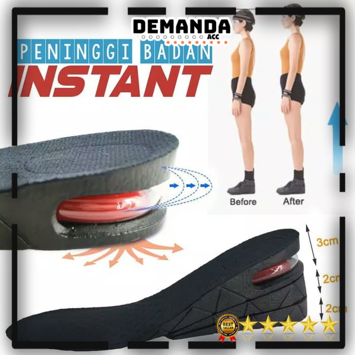 SOL SEPATU PENINGGI BADAN 7CM 3 LAYER INSOLE SHOES ALAS SEPATU EMPUK PENINGGI BADAN INSTANT