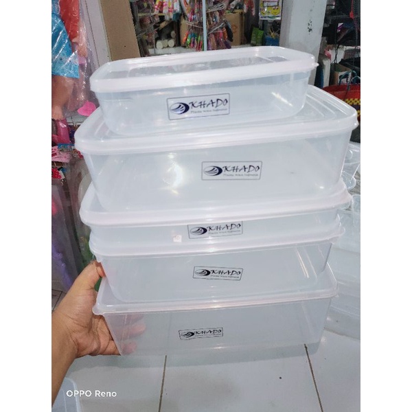Food Box khado 1000ml, 2000ml, 3000ml, 3500ml, 5000ml Plastik / box/ Kotak Makan / Tempat Donat / Co