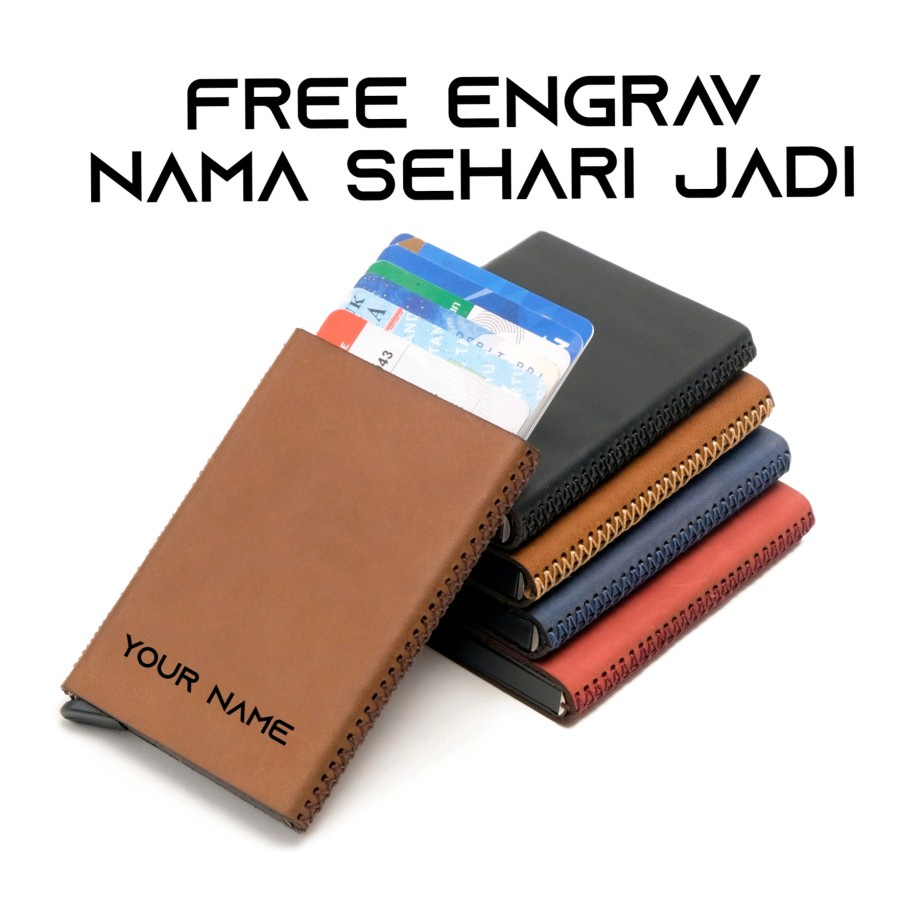 RFID Dompet Pintar Card Holder Tempat Kartu Atm Smart Slim Wallet Pria