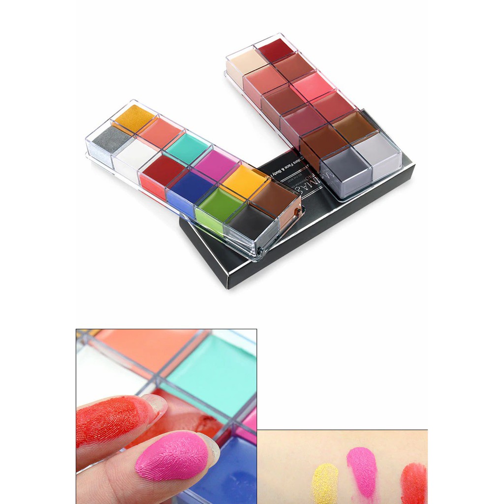 BD501 FACE PAINT PALETTE  12 WARNA  CAT LUKIS WAJAH  