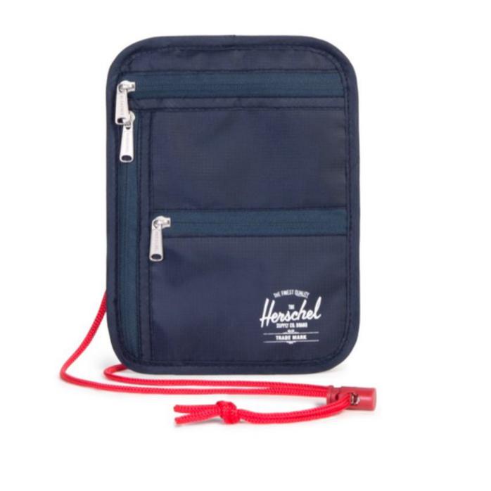 HERSCHEL MONEY POUCH - NAVY RED