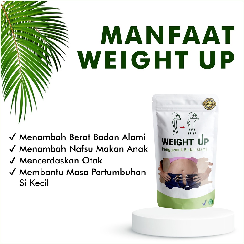 WeightUp Penggemuk Badan Dewasa Umur 12 Tahun Suplemen Vitamin Herbal Penambah Nafsu Makan Usia 13 14 15 16 17 18 19 20 Terbukti Obat ini Original Murah dan Ampuh