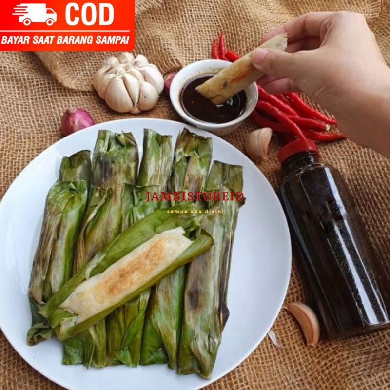 

(JAMBISTOREID) ShopeeFood Makanan Sehat 20pcs Pempek Otak-Otak Full Ikan Asli by Ummu Leha Non Pemutih Jaminan Enak Tidak Amis Cuko Natural Dibungkus Daun Pisang Oleh-Oleh Khas Jambi