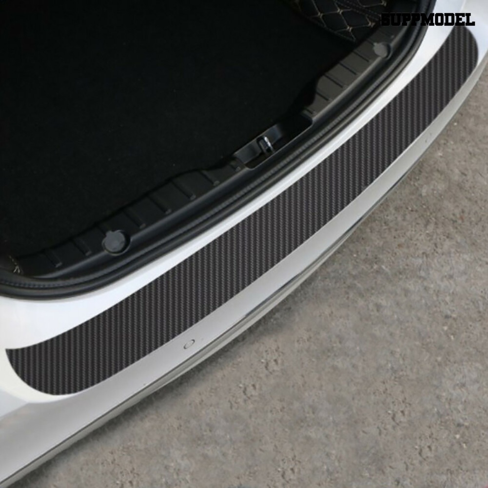 Stiker Pelindung Bumper Belakang Mobil Anti Gores Bahan Carbon Fiber Untuk Golf 6