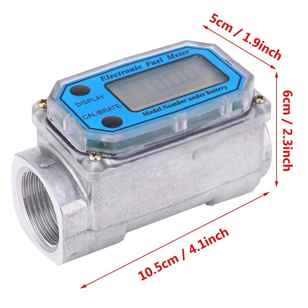 Digital LCD Display Electronic Fuel Flow Meter 1inch for Chemical