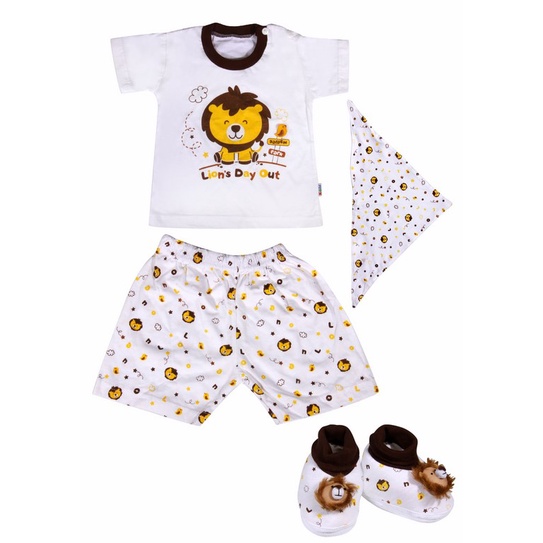 Kiddy Baju Set Bayi/ Pakaian Bayi / Baby Motif Lion