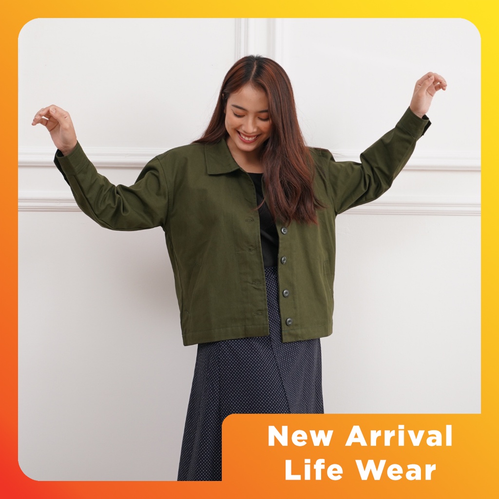 HOODIE GOODIE Life Wear Woman Crop Army