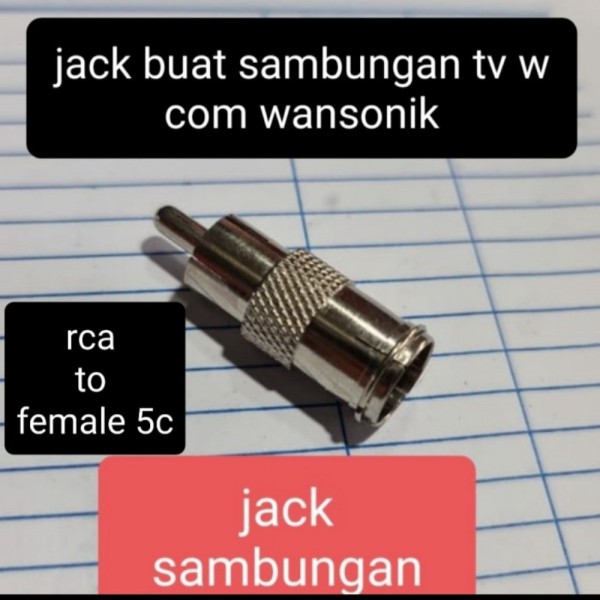 kabel jack sambungan antena over jack tuner tv mesin tv wcom wansonik - model jack BarangBaru