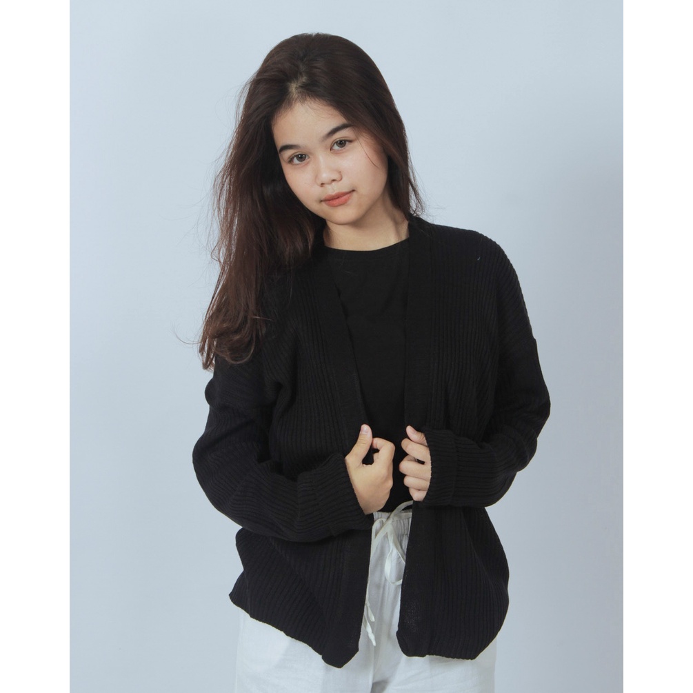 Tokomilkan - Cardigan Rajut Wanita CARDY OUTER  / Kardigan Cewek Oversize Rajut Halus