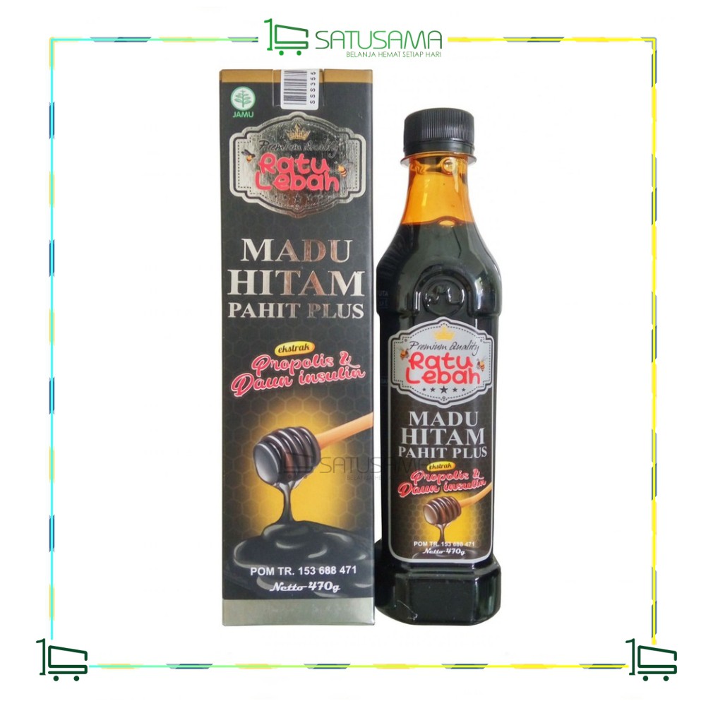 

Madu Hitam Pahit Plus Ratu Lebah 470 gr / satusama