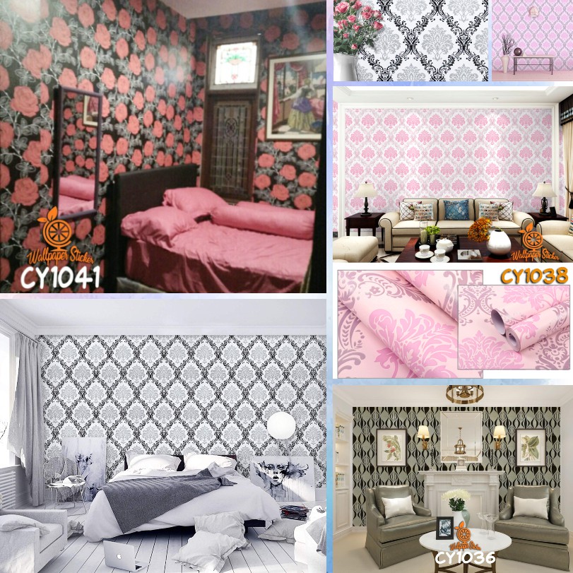 Wallpaper Stiker Dingding Motif Cy 45cm X 9meter wallstiker dekorasi dinding wallpaper 3D