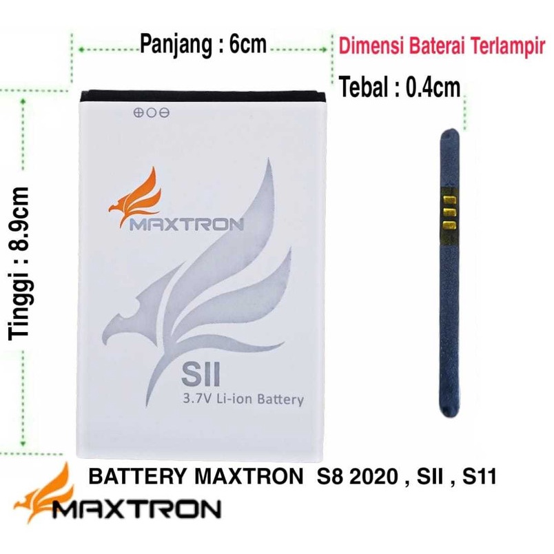 Battery Batere Batre Baterai Maxtron S11 4G SII S8 2020 Jet One X2 S11s X50