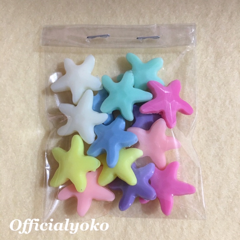 Manik Bintang Laut Warna Pastel (14pcs)