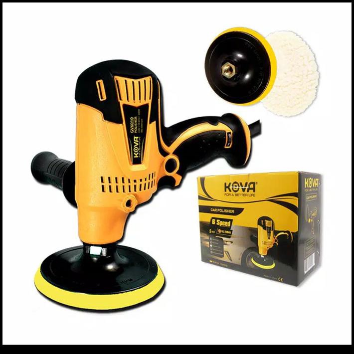 Kova Mesin Poles 5 Inch Dengan Wool Poles Disc Polisher Polish Mobil