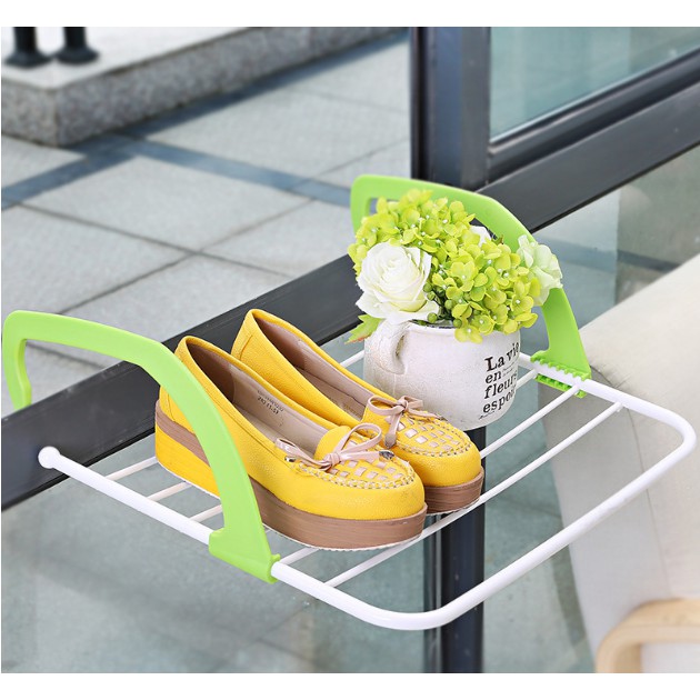 Serbagrosirmurah Gantungan Hanger Balkon Jemuran Rak Serbaguna Sepatu Kaos Kaki Jemuran Baju Hanger Balkon Serbaguna Gantungan Pakaian Bisa Digantung hanger balkon jemuran gantungan baju sepatu kaos kaki laundry portable serbaguna rumah apartemen new