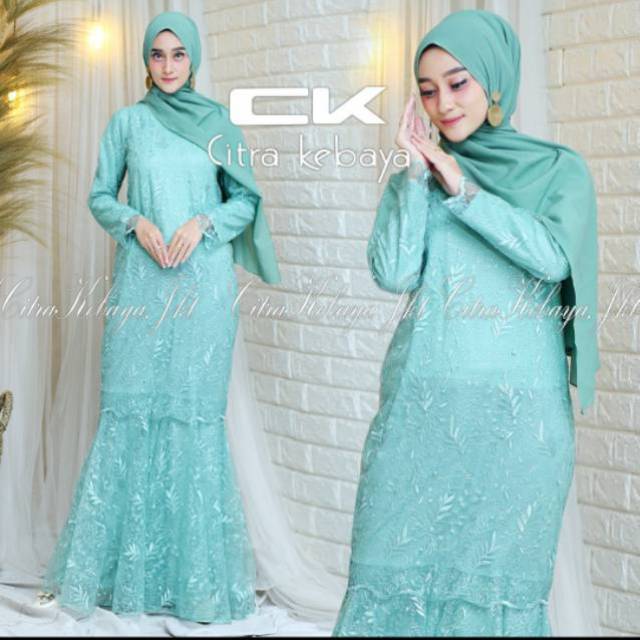 DRESS PESTA TILLE BRUKAT/GAMIS DUYUNG PESTA