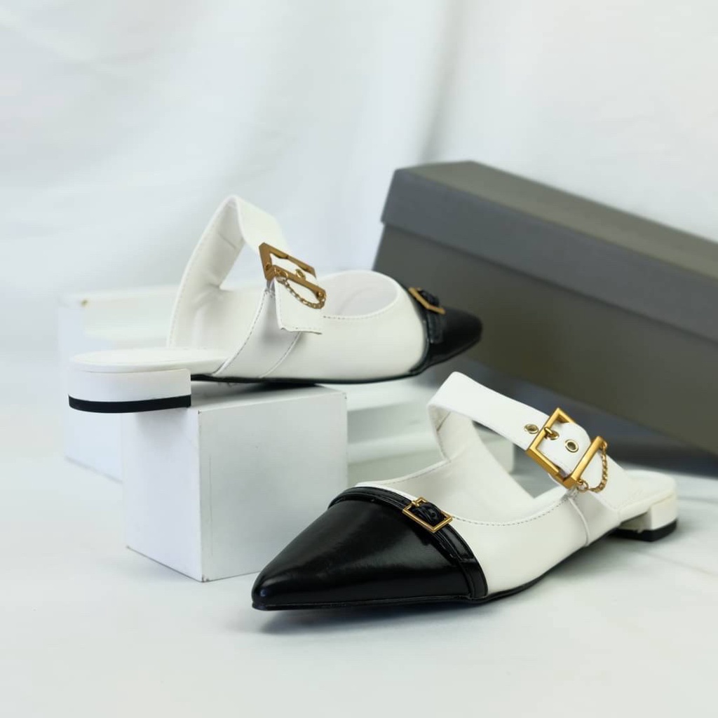 SEPATU WANITA CK FLAT MULES CKS502 PREMIUM IMPORT