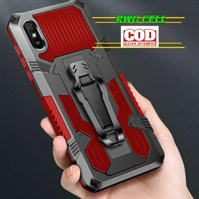 Redmi 9 9A 9C 9T  Hard Case Belt Clip Robot Transformer Hybrid Soft  Leather Casing Flip Soft Case K