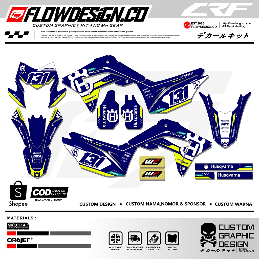 DECAL CRF 150L (CUSTOM DESIGN) HUSQVARNA SERIES